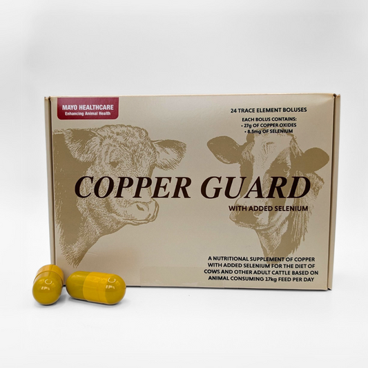 Copper Guard slow release copper and selenium cattle bolus 24 pack
