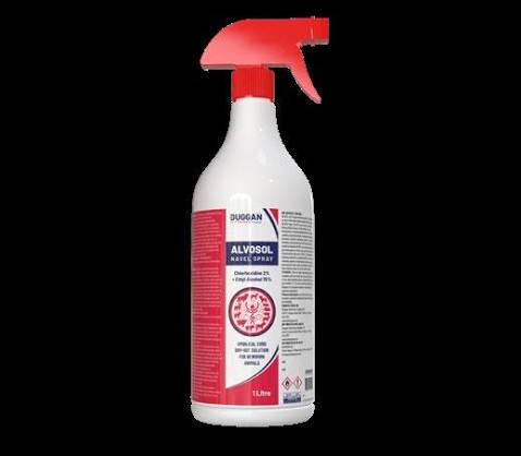 DVS ALVOSOL CHLORHERIDINE NAVEL SPRAY 2% 1LT