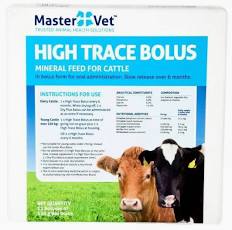 MASTERVET HIGH TRACE BOLUSES 12 X 110G