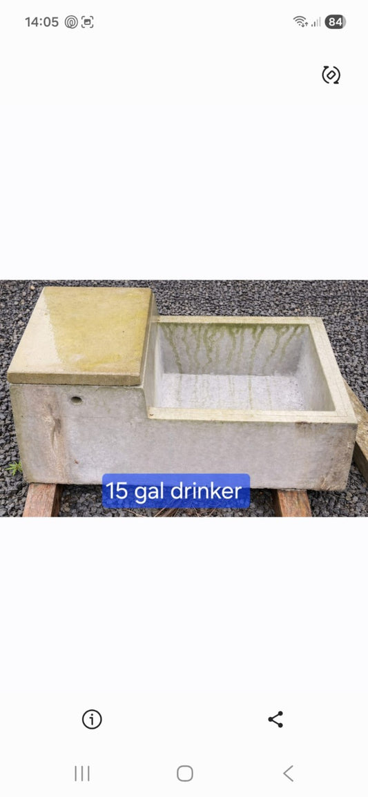 Mullacrew 15 Gallon Concrete Drinker – Call for Pricing