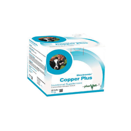 PHARVET ELECTROMIN COPPER 75G BOLUS 20'S