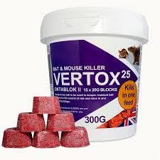 Vertox 25 Oktablok 300g Rat & Mouse Block Bait