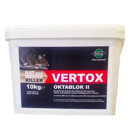 Vertox Oktablok 10kg Professional Rodent Bait