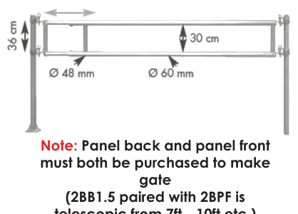 2 Bar Panel Back (2.5) 10-13ft by Condon Engineering