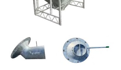 2) Large Guillotine Spout by Condon Engineering
