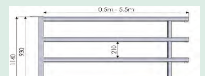 5 Bar Back Only 2-5ft by Condon Engineering