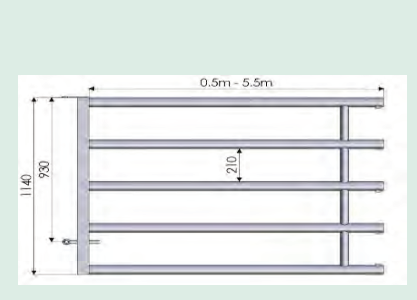 5 Bar Back Only 5-7ft by Condon Engineering