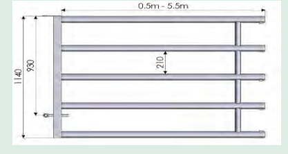 5 Bar Back Only 9-11ft by Condon Engineering