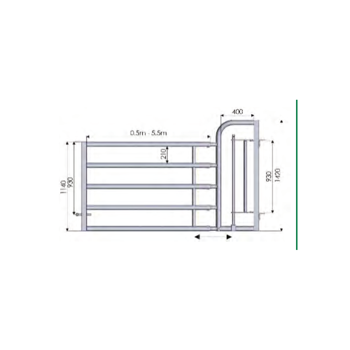 5 Bar Long Latch Front