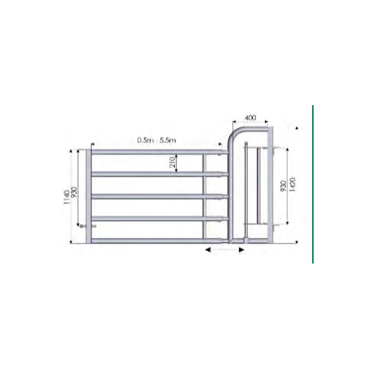 5 Bar Long Latch Front