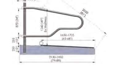 Post every 10ft/3m/2.5 spaces by Condon Engineering