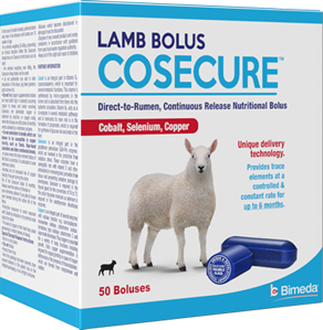 Bimeda Cosecure Lamb copper cobalt selenium bolus 50 pack