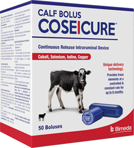 Bimeda CoseIcure Calf copper iodine cobalt selenium bolus 50 pack